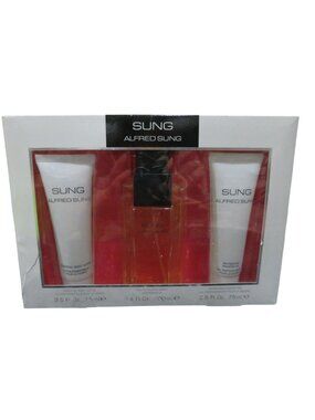 Sung By Alfred Sung Floral EDT set Jasmine Lily Orchid Carnation Amber Rose